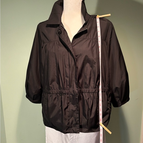 Women’s black 3/4 length satin jacket size 10 - Picture 5 of 12